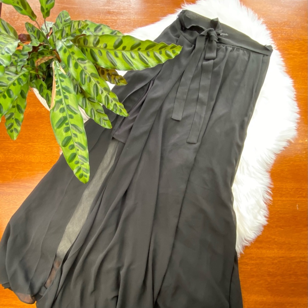 Bebe Split Chiffon Maxi Skirt